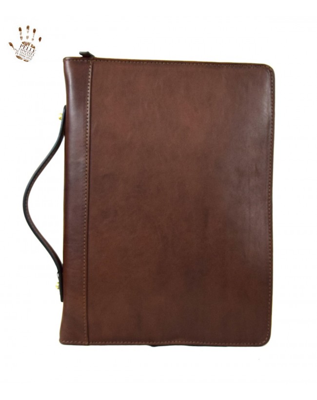 Genuine Leather A4 Documents Folder with Compartments - Kostantin