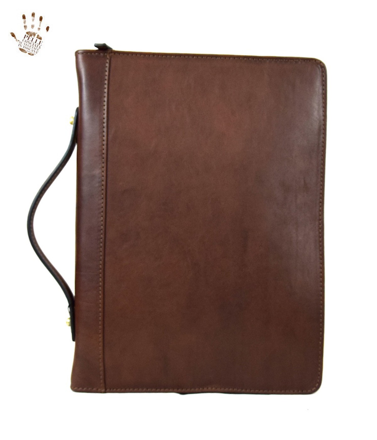 Genuine Leather A4 Documents Folder with Binder and Handle - Luis