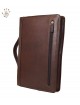 Genuine Leather A4 Documents Folder with Binder and Handle - Luis