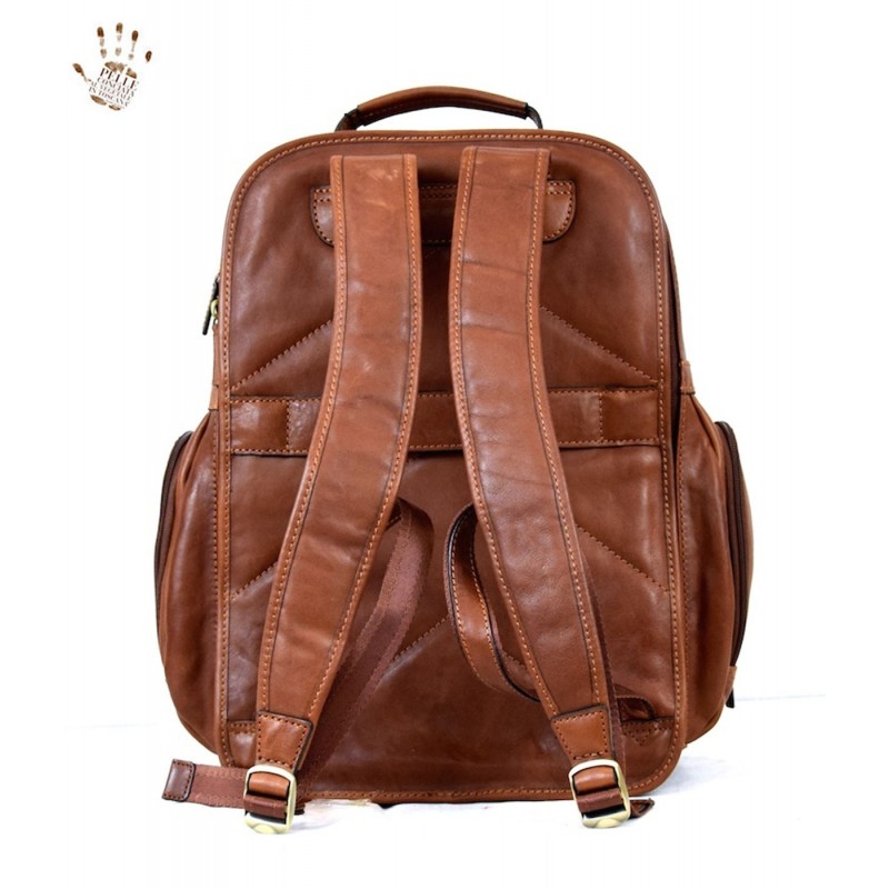 Vegetable Tanned Small Leather Backpack Brown/vt: 20-207