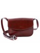 Woman Crossbody Bag in Genuine Leather with 3 compartments - Eliana