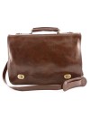 Leather Business Briefcase with 2 compartments - Gallant