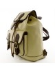 Genuine Leather Backpack, front pocket with buckles - Ivanko