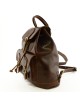 Genuine Leather Backpack, front pocket with buckles - Ivanko