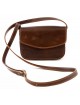 Woman Crossbody Bag in Genuine Leather with 3 compartments - Eliana