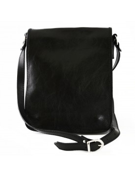 Bolso en Piel Verdadera para Hombre 2 Compartimentos y Correa Ajustable - Ronan