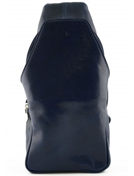 Genuine Leather Mono-Shoulder Backpack with Front Pocket - Chateau