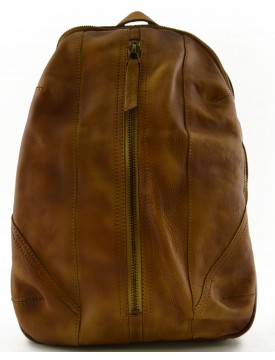 Genuine Leather Backpack with Padded Back and Shoulder Straps - Dylan