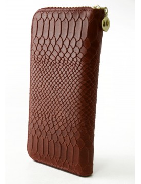 Genuine Leather Python Printed Woman Wallet - Fosca