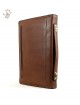 Genuine Leather A4 Documents Folder with Binder and Handle - Luis