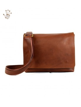 Vegetable Tanned Leather Crossbody Bag  - Donga
