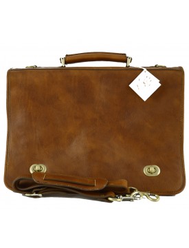 Vegetable Tanned Leather Business Briefcase - Gallantve