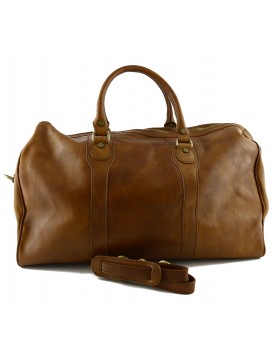 Vegetable Tanned Leather Travel Bag - Sheilave