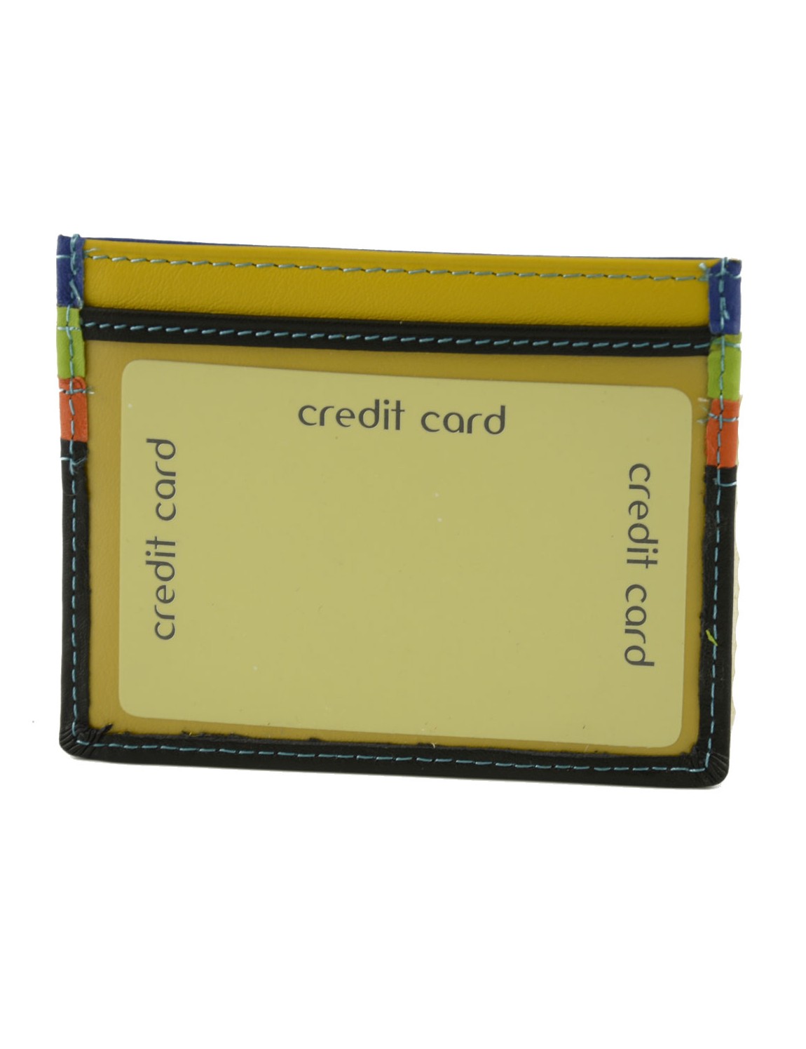 Mens / Ladies cardholder in genuine traditional leather SANTINI mod BELGIO,  MULTICOLOUR/YELLOW/PURPLE/ORANGE/BEIGE, Made in Italy., LEATHER CREDIT  CARDS