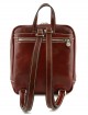 Leather Backpack with Front Pockets - Effe