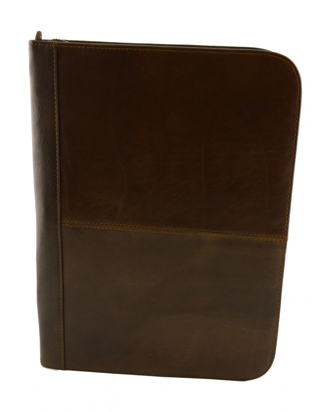 Genuine Leather A4 Documents Folder with Compartments - Kostantin