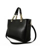 Genuine Leather Handbag 2 Leather Handles with Rings mod. Large - Ava