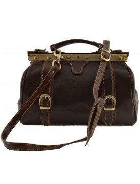 Bolso Doctor en Piel Verdadera, 2 hebillas frontales - Felix