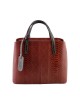 Genuine Leather Python Printed Handbag - Logan